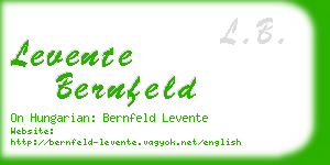 levente bernfeld business card